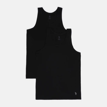 Набор маек нательных мужских U.S. Polo Assn 80189 S 2 шт Black (8680557176520)