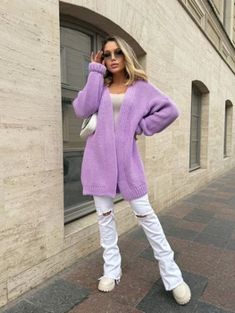 Жінкам Кардиган, колір Бузковий Fashion 9LM_5009Lilac XL Бузковий (2000000948089)