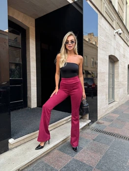 Женские брюки Fashion 3NK_1050Bordo XS Бордовые (2000000941387)