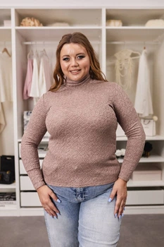 Жіноча водолазка Fashion 9MIS_523Brown 3XL Коричнева (2000000954189)