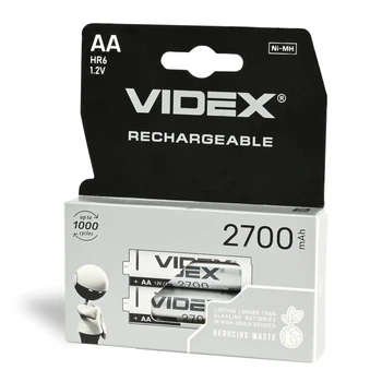 Акумулятор VIDEX Ni-MH AA HR06 2700mAh 2BL