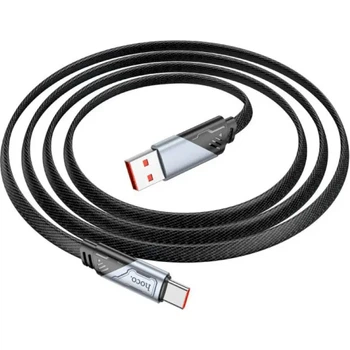 Кабель HOCO U119 USB AM - Type-C 5A 1.2м нейлонове оплетення алюмінієві роз'єми чорний