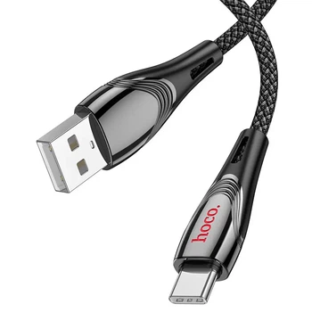 Кабель HOCO USB Type-C U133, data, 3A, 1.2м чорний