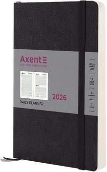Щоденник Axent 2026 Partner Soft Skin 145x210 мм 168 аркушів Чорний (8810-26-01-A)
