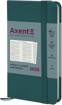 Щотижневик Axent 2026 Pocket Strong 90x150 мм 96 аркушів Лазурний (8508-26-63-A)