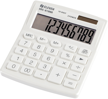 Калькулятор Eleven 10-розрядний White (SDC-810NRWHE)