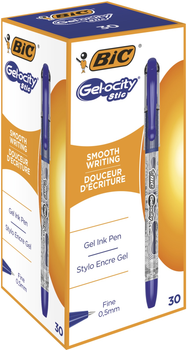 Zestaw długopisów żelowych BIC Gelocity Stic Niebieski 0.5 mm 30 szt (3086123546295)