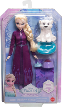 Zestaw Disney Frozen z lalką Elza i małym misiem Kraina lodu (JFG16) (194735295920)