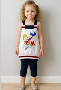 Костюм (туника, леггинсы) Byblos BABY GIRL 110 см Белый BJ3273