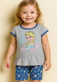 Комплект (футболка, шорты) Disney Frozen (Холодное Cердце) 098 см Серый TRW521266742