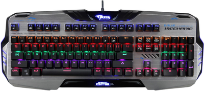 Klawiatura przewodowa E-blue Mazer Mechanical 729 Brown Switches USB Silver (EKM729BTCZ-IU)