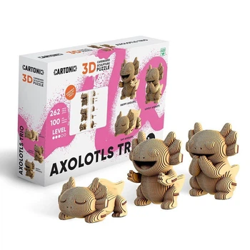3D Пазл Картонный Cartonic Трио Аксолотлив AXOLOTLS TRIO