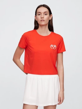 Спортивна футболка для фітнесу жіноча GAP 707336240 L Червона (1159843795)