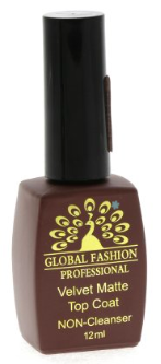 Топ із оксамитовим ефектом без липкого шару (топ/фініш) Global Fashion Matte Top Coat, 12 мл