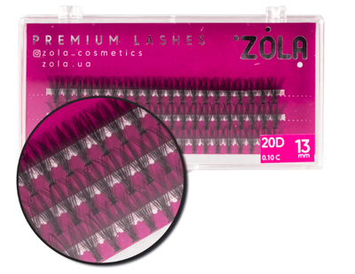 ZOLA Вії-пучки 20D, 13mm