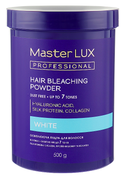 Освітлювальна пудра Master LUX Professional White Hair Bleaching Powder, 500г