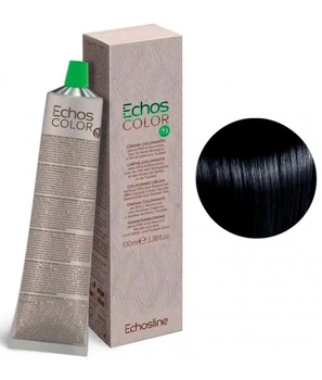 1/11 Крем-фарба для волосся Echosline Echos color 100 мл Чорно-синій