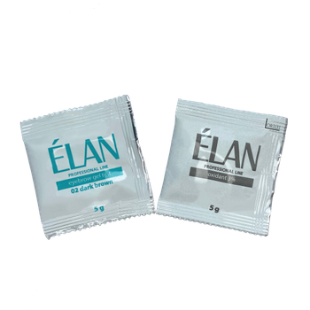 Elan Фарба для брів Темно - коричневий 5г + окісник