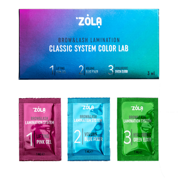 ZOLA Color Lab Набір для ламінування в саші Step 1, 2, 3 (3 x 1 мл)