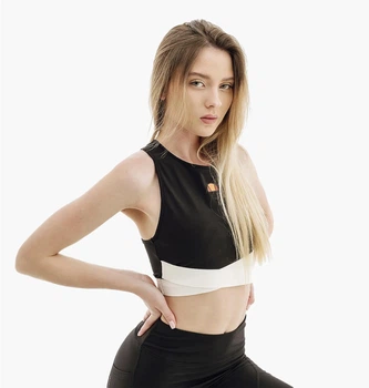 Спортивний топ жіночий Ellesse Croma Crop Vest S Чорно-білий SRR17865-011