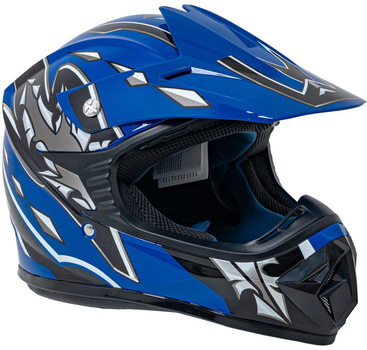 Kask Motocyklowy Enduro Niebieski rozmiar S (5903864984217)