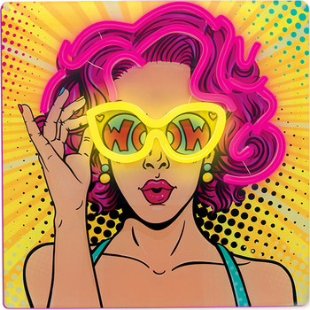 Dekoracyjny neon LED szyld Forever Light POWER WOMAN 32 x 32 cm (RTV100307)