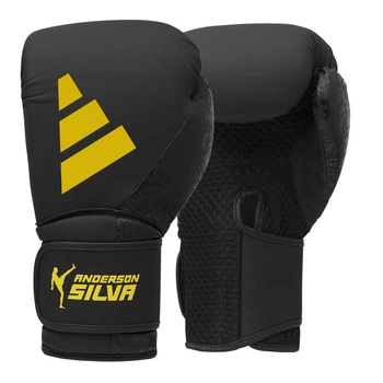 Боксерские перчатки ADIDAS X ANDERSON SILVA 50 | черно/желтый | ADIDAS ADIAS50TG 10 OZ