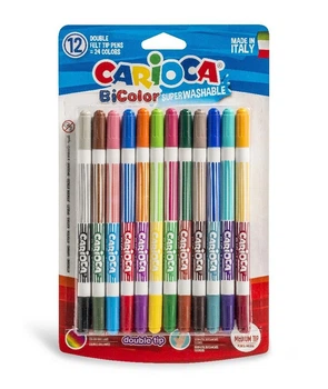 Фломастеры BI-COLOR двухцветные 42265, 24 цвета