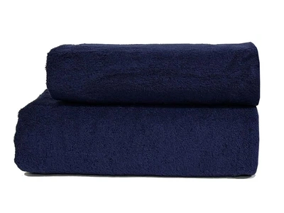 Полотенце банное махровое Flat Cotton 70*140 3642_h_500_temno_sinijj Parisa