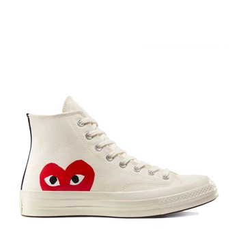 Чоловічі кеди Converse Chuck Taylor Vintage 70 X Comme des Garcons PLAY HI Milk/White/High Risk Red 41,5 Молочний 150205C