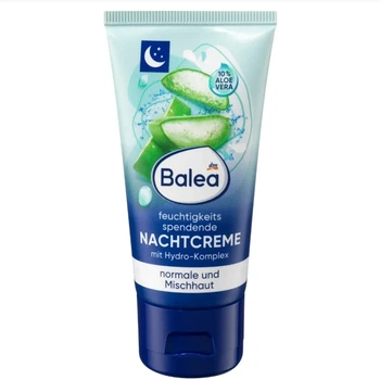 Ночной увлажняющий крем для лица Balea nachtecreme с 10% алоэ вера, 50 мл
