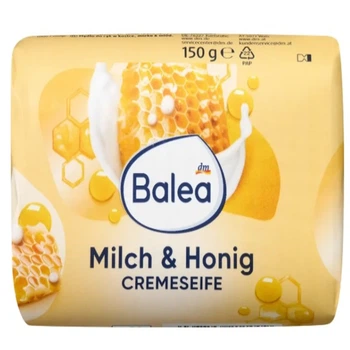 Твердое мыло Balea Crème Seife для чувствительной кожи с запахом молока и меда, 150 г