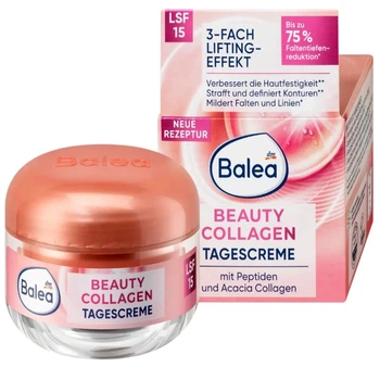 Дневной антивозрастной крем Balea Gesichtscreme Beauty Collagen с коллагеном и пептидами SPF 15, 50 мл