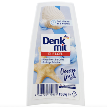 Гель-освежитель воздуха DenkMit Ocean Fresh с эффектом устранения запахов, 150 г