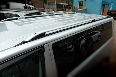 Рейлинги (серый мат) для Volkswagen T6, короткая база - рейлинги на Volkswagen T6, аксессуары для T6