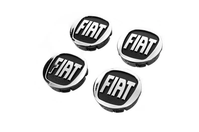 Комплект черных колпачков для дисков 59/55 мм (4 шт) для тюнинга Fiat