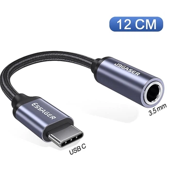 Адаптер Essager Type-C to 3.5mm Jack, сірий (115411310)