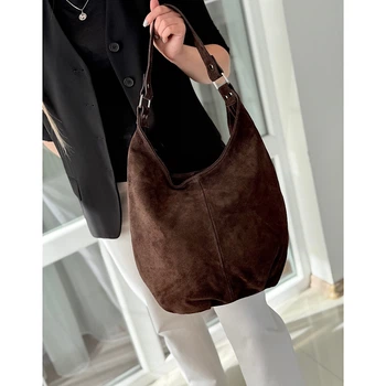 Сумка жіноча мішок з натральної замші Genuine leather 28673