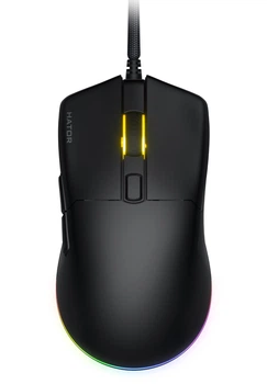 Миша Hator Pulsar 3, Black, USB, оптична (сенсор PixArt PMW 3311), до 12000 dpi, 35G, RGB підсвічування, перемикачі Hator Optical 100M / Kailh 3M, 1.8 м (HTM610)