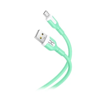 Кабель DC USB to micro (CL-12) 2.1A Green