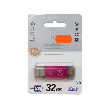 USB флеш T&G 009 Star Series 32GB USB Type-A/USB Type-C USB 3.0 Fuchsia (TG009TC-32GFC3)