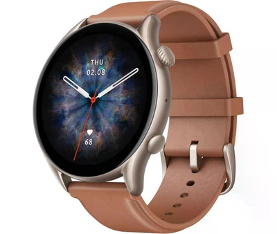 Умные Смарт-часы Xiaomi Amazfit GTR 3 Pro AMOLED GPS Brown Leather (функция голосовых звонков)