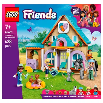 Конструктор дитячий LEGO Ветеринарна клініка для коней та домашніх улюбленців (42651)