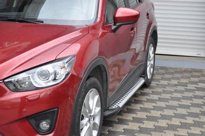 Боковые пороги (2 шт, алюм) для Mazda CX-5 (2012-2017 гг), пороги для Mazda CX-5, алюминиевые пороги CX-5