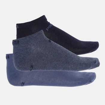 Набір жіночих шкарпеток коротких бавовняних Puma Elements Unisex Plain Sneaker 3P 94710909 35-38 3 пари Denim Blue (8720245957441)