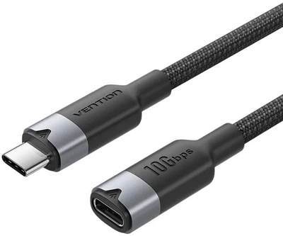 Кабель Vention USB Type C-USB Type C быстрая зарядка 5 А / PD100W 4K 60 hz 0.5 м Черный (TRFBD)