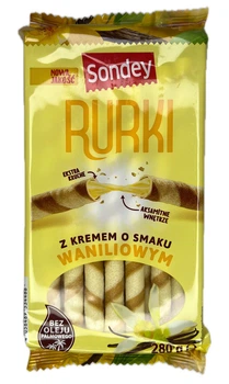 Трубочки з кремом Sondey Rurki ваніль 280 гр