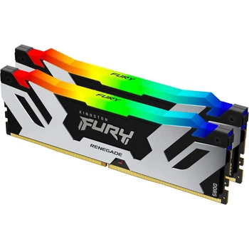 Модуль пам'яті DDR5 Kingston FURY Renegade RGB 2x16GB 8000MHz Silver/Black (KF580C38RSAK2-32) [145722]