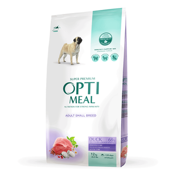 Сухий корм для собак малих порід Optimeal Dog Adult Small зі смаком качки 12 кг