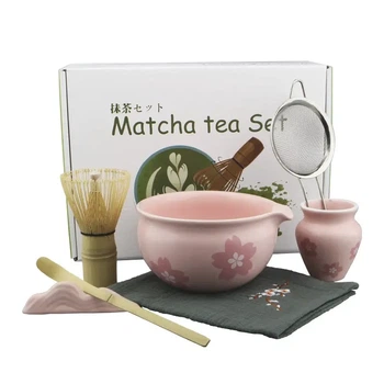 Набор для приготовления матча Mavanto 7 предметов pink